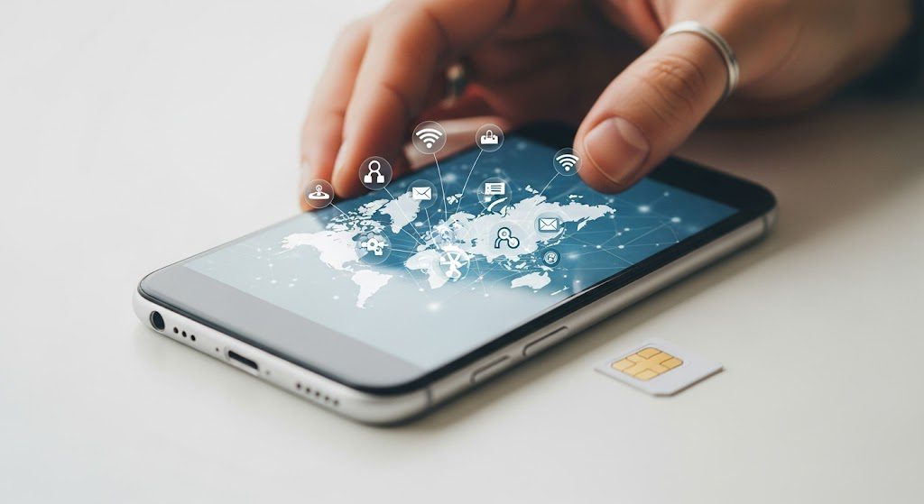 Chip Internacional para sua viagem em 2025: guia completo para escolher o melhor Escolha o melhor chip internacional. Foto criada por IA