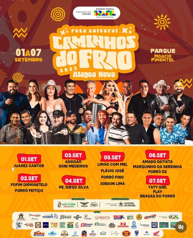 Caminhos do Frio em Alagoa Nova: programação completa e shows confirmados Caminhos do Frio em Alagoa Nova: programação completa e shows confirmados