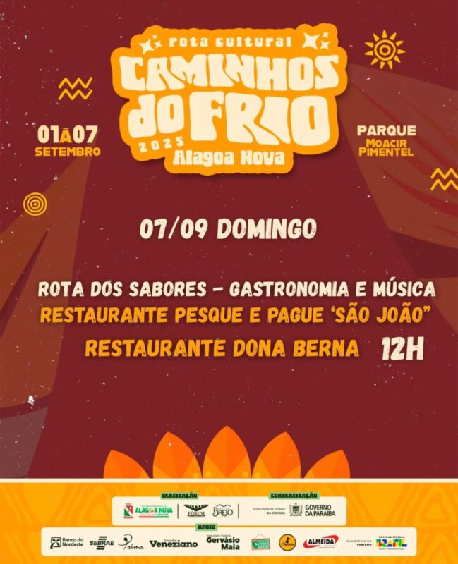 Caminhos do Frio em Alagoa Nova: programação completa e shows confirmados Caminhos do Frio em Alagoa Nova: programação completa e shows confirmados